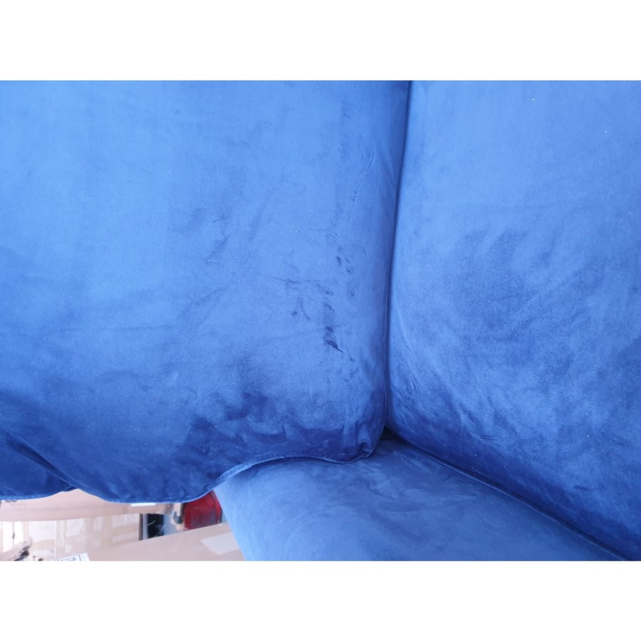 GRADE A2 - Navy Blue Velvet Armchair - Payton