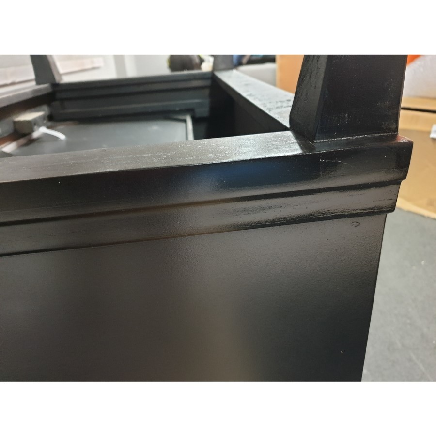 GRADE A2 - Black 5 Drawer Tall Chest of Drawers - Georgia