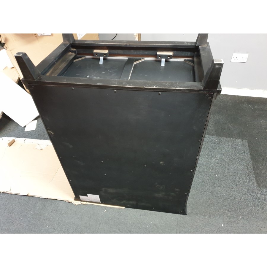 GRADE A2 - Black 5 Drawer Tall Chest of Drawers - Georgia