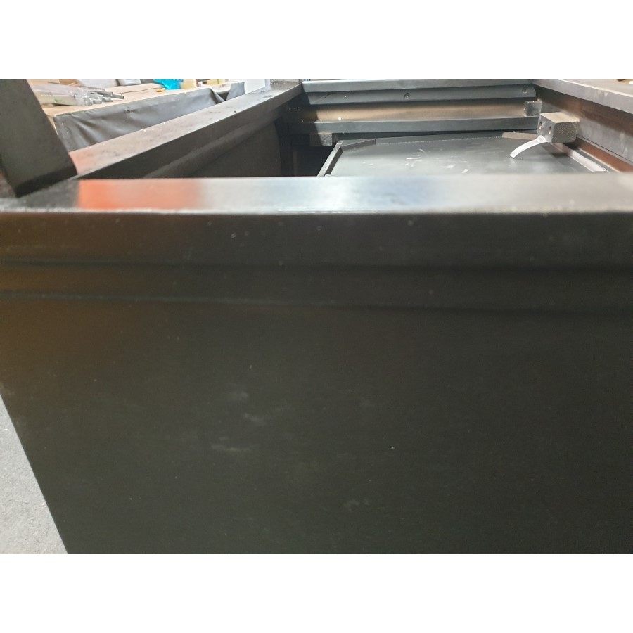 GRADE A2 - Black 5 Drawer Tall Chest of Drawers - Georgia