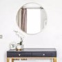 GRADE A1 - Dark Grey Art Deco Dressing Table with 2 Drawers - Maya