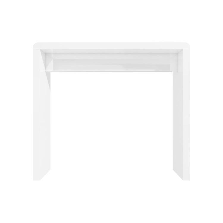 Slim Gloss Console Table in White  - Tiffany