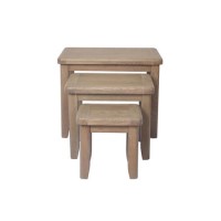 Rectangular Oak Nest of 3 Tables - Pegasus Rectangular Oak Nest of 3 Tables - Pegasus