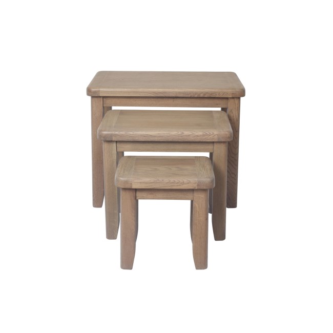 Rectangular Oak Nest of 3 Tables - Pegasus