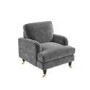 GRADE 2 - Silver Grey Velvet Armchair - Payton