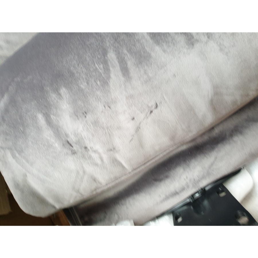 GRADE A2 - Grey Velvet Swivel Armchair with Footstool - Tyra