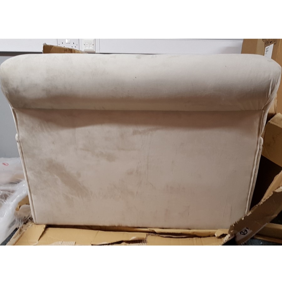 GRADE A2 - Plumpton Beige Velvet Armchair - LPD