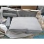GRADE A2 - Grey 3 Seater L Shaped Sofa in Velvet - Right Hand Facing - Idris