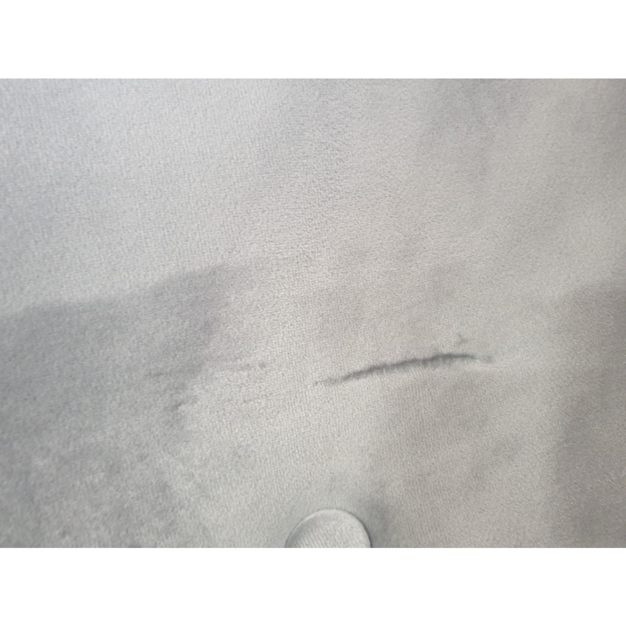 GRADE A2 - Grey 3 Seater L Shaped Sofa in Velvet - Right Hand Facing - Idris