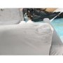 GRADE A2 - Grey 3 Seater L Shaped Sofa in Velvet - Right Hand Facing - Idris
