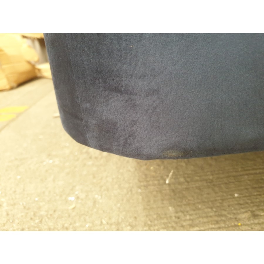 GRADE A2 - Navy Blue Velvet Chesterfield Sofa Bed - Seats 3 - Double Bed - Bronte