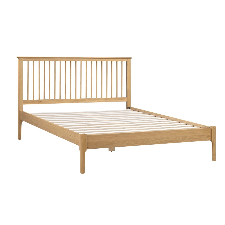 GRADE A1 - Julian Bowen Solid Oak Double Bed Frame - Cotswold