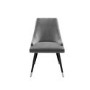 GRADE A2 - Pair of Silver Grey Velvet Dining Chairs with Button Back - Maddy