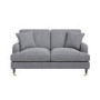Grey 2 Seater Sofa in Woven Fabric - Payton