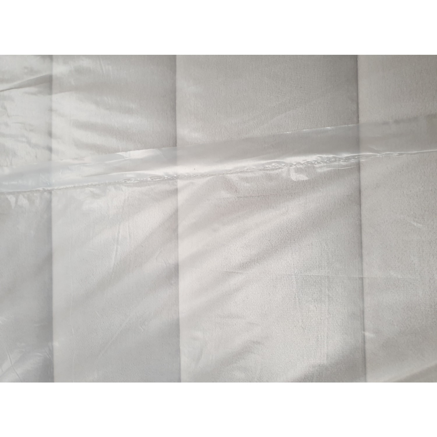 GRADE A2 Safina Striped Top Ottoman Storage Bench in Silver Grey