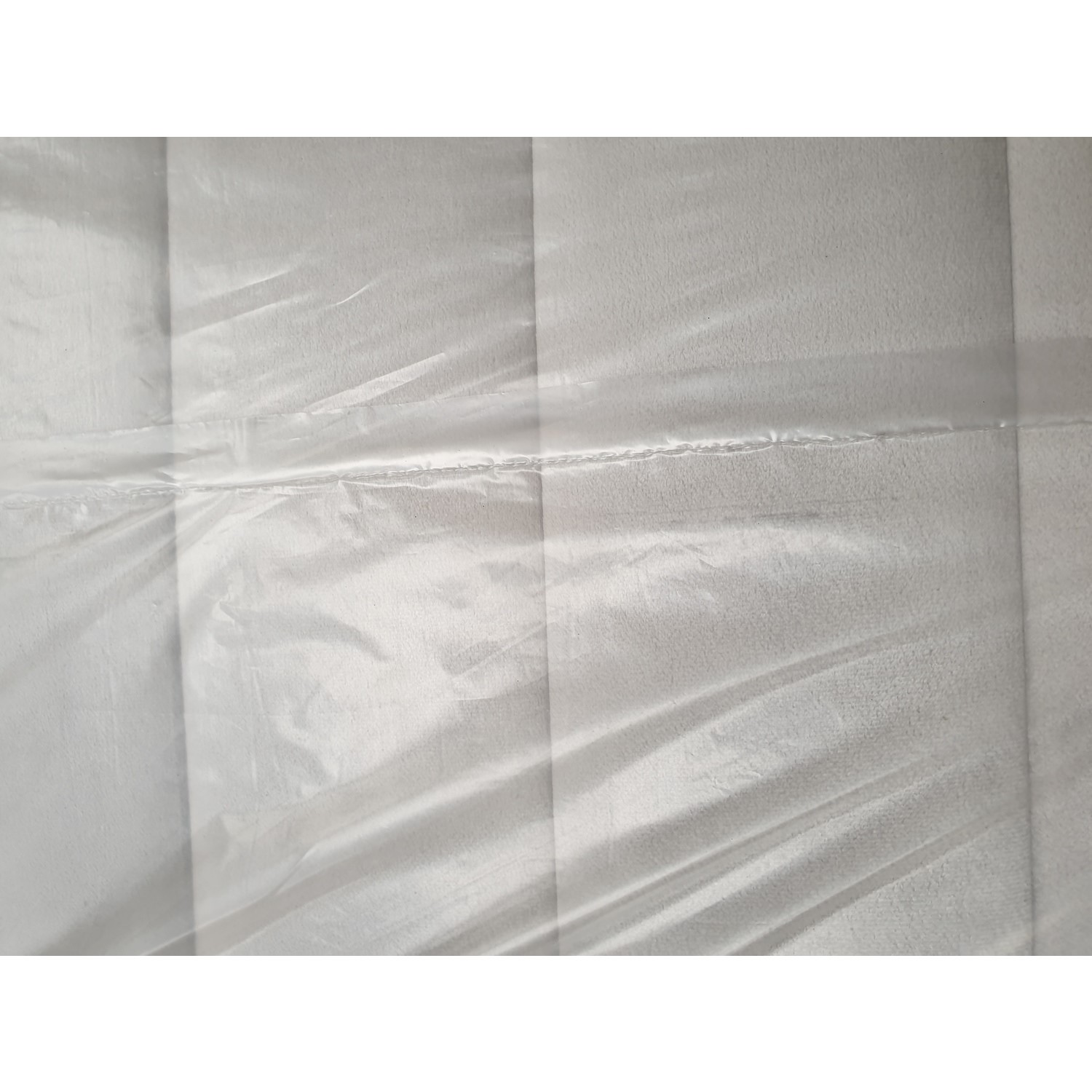 GRADE A2 Safina Striped Top Ottoman Storage Bench in Silver Grey