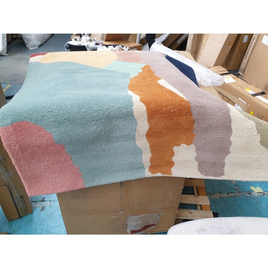 GRADE A2 - Reef Abstract Multi Coloured Rug - 120x170cm