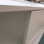 GRADE A2 - White and Gold Curved TV Unit - TV's up to 70" - Olis
