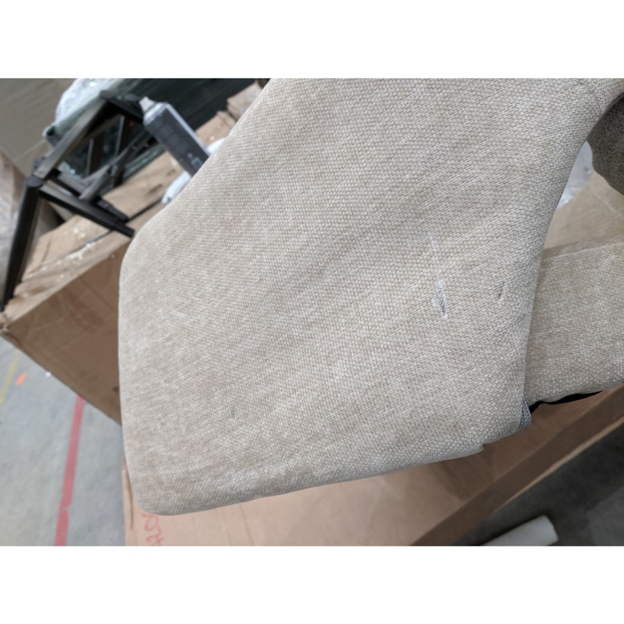 GRADE A2 - Set of 2 Beige Fabric Dining Chairs - Colbie