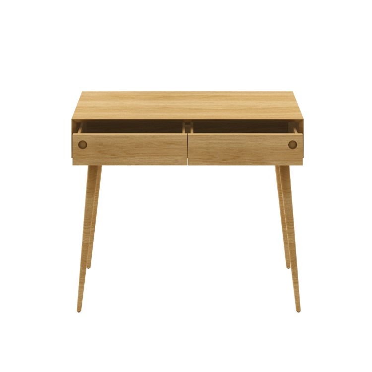 Solid Oak Console Table with Drawers - Briana