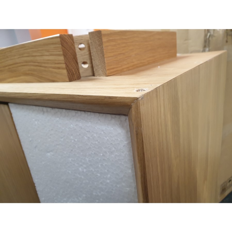 GRADE A2 - Oak Sideboard with Sliding Doors - Scandi - Briana