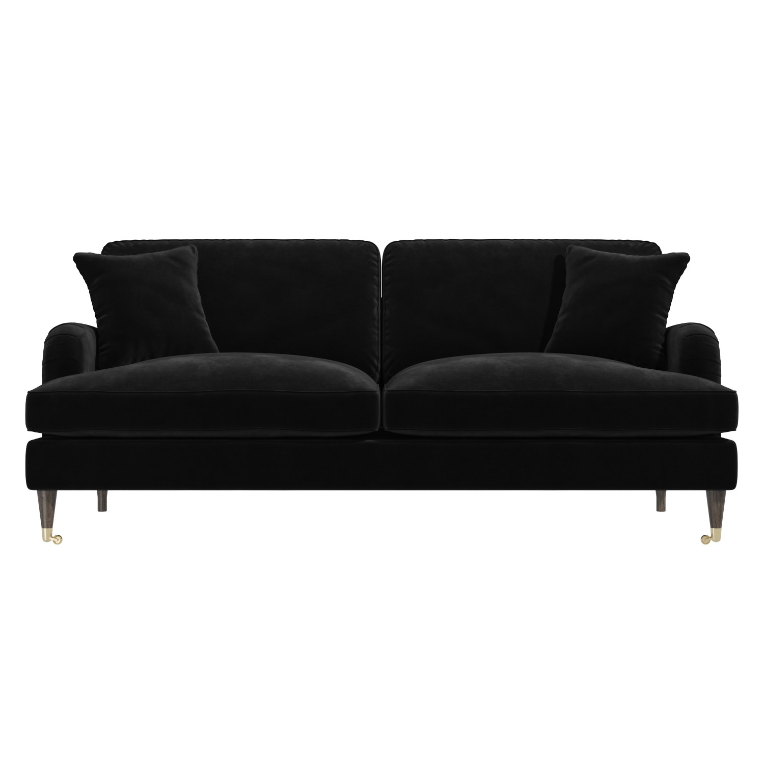 Read more about Black velvet 3 seater sofa payton