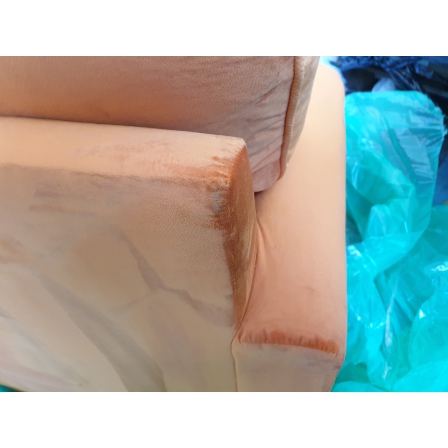 GRADE A2 - Opulence Orange Velvet Armchair - Payton