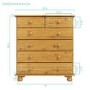 GRADE A2 - Hamilton 2+4 Chest of Drawers in Pine