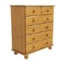 GRADE A1 - Pine Chest of 6 Drawers - Hamilton