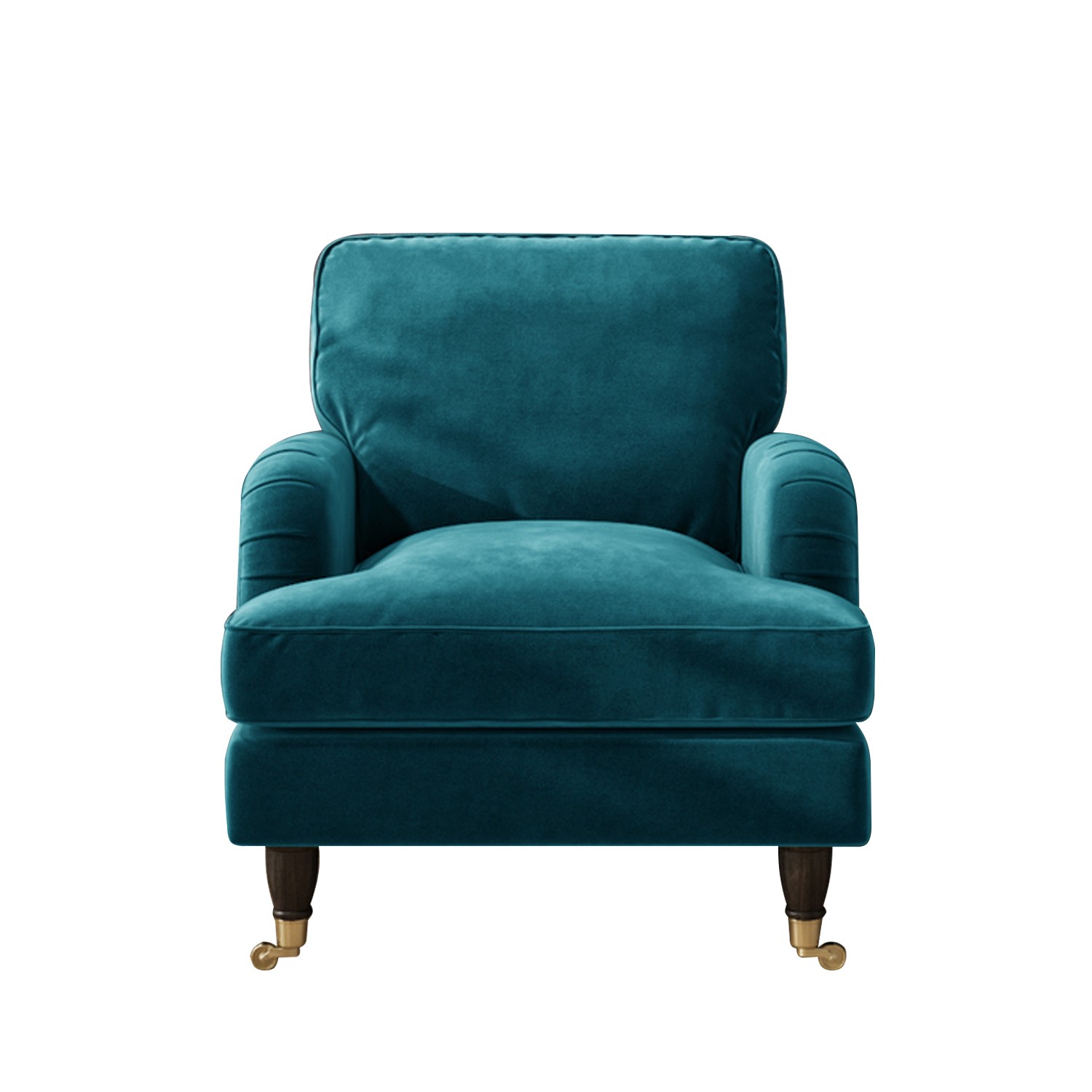 blue green velvet chair