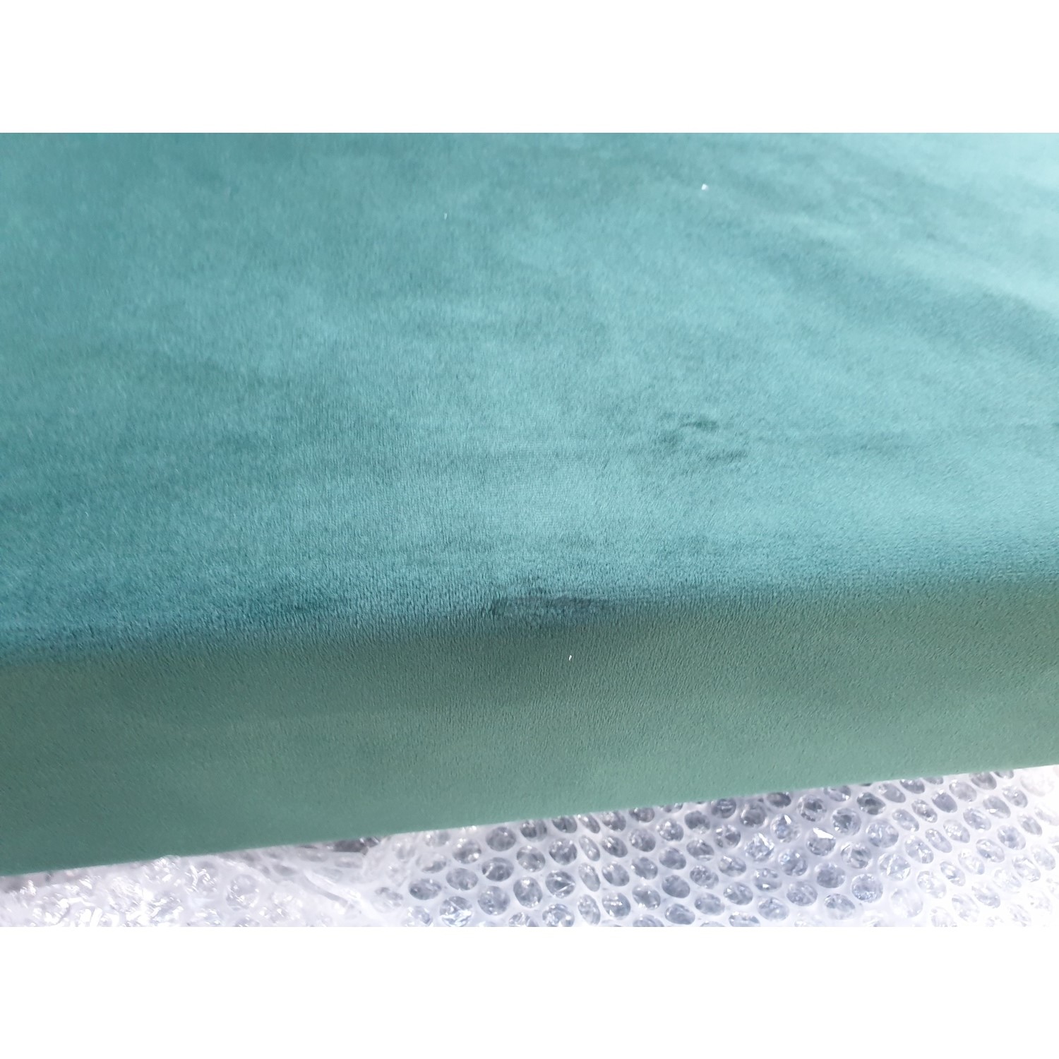 GRADE A2 Single Sofa Bed in Dark Green Velvet with Bolster Cushion Eleni Furniture123