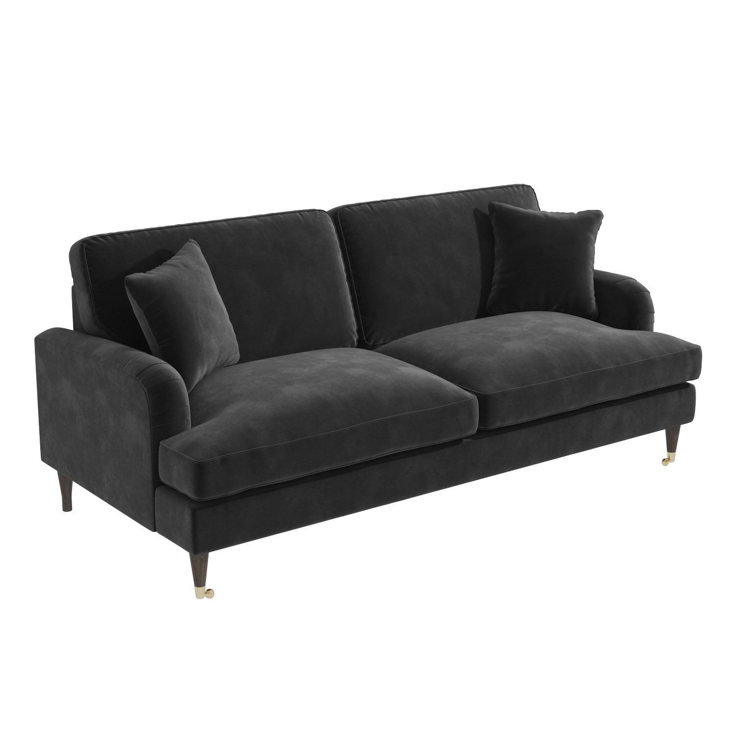 Grade A2 Charcoal Grey Velvet 3 Seater Sofa Payton Furniture123