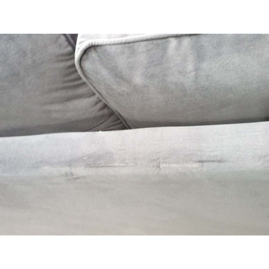 GRADE A2 - Payton Charcoal Grey Velvet 3 Seater Sofa