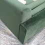 GRADE A2 - Green 3 Seater L Shaped Sofa in Velvet - Right Hand Facing - Idris