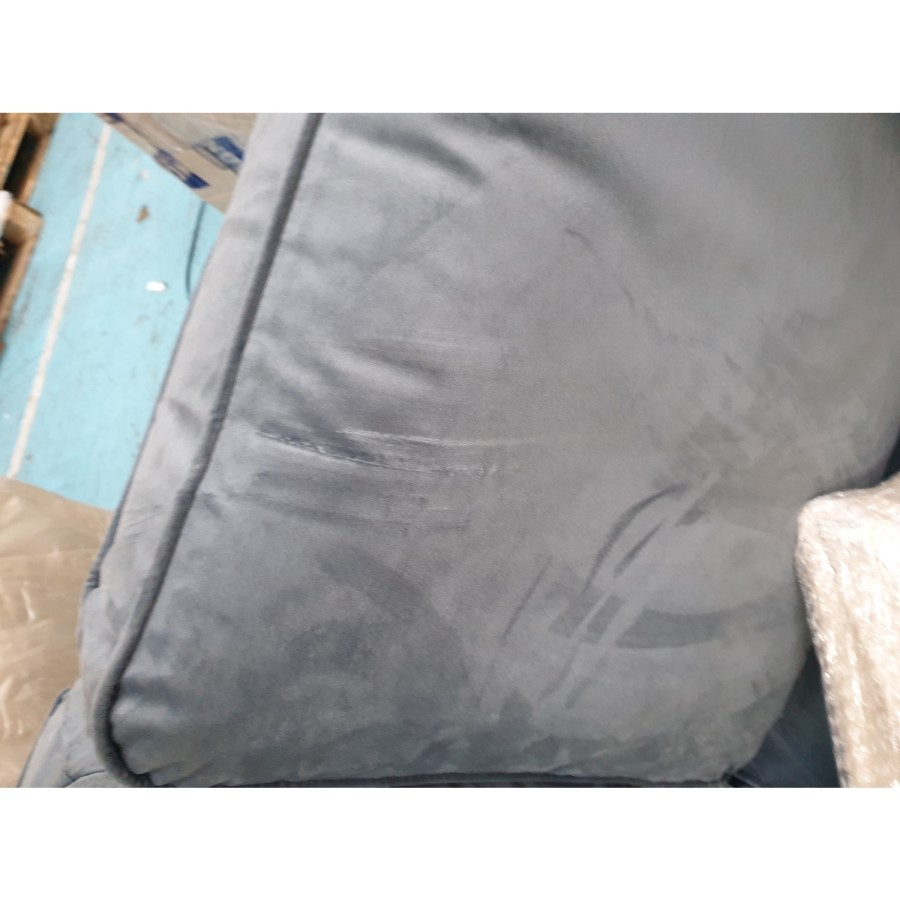 GRADE A2 - Payton Petrol Blue Velvet 3 Seater Sofa