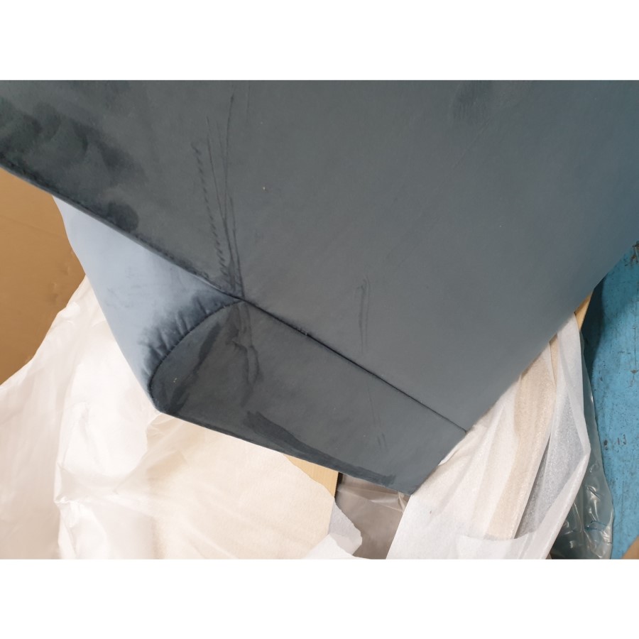 GRADE A2 - Payton Petrol Blue Velvet 3 Seater Sofa