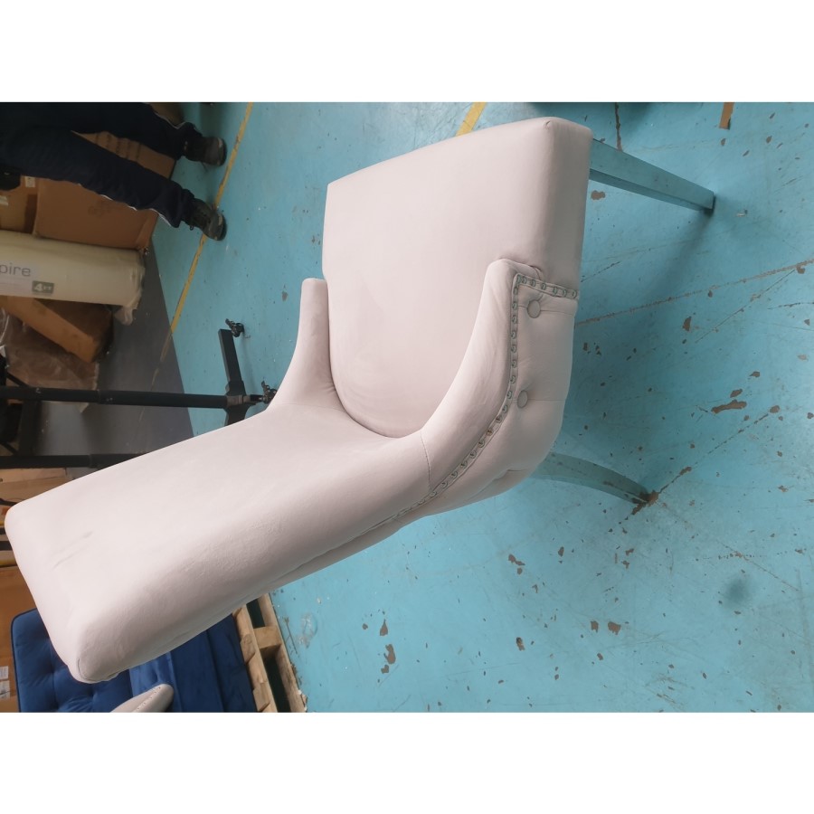 GRADE A2 - Pair of Button Back Grey Velvet Dining Chairs - Jade Boutique