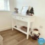 GRADE A2 - Narrow Console Table with Drawers in White - Elms