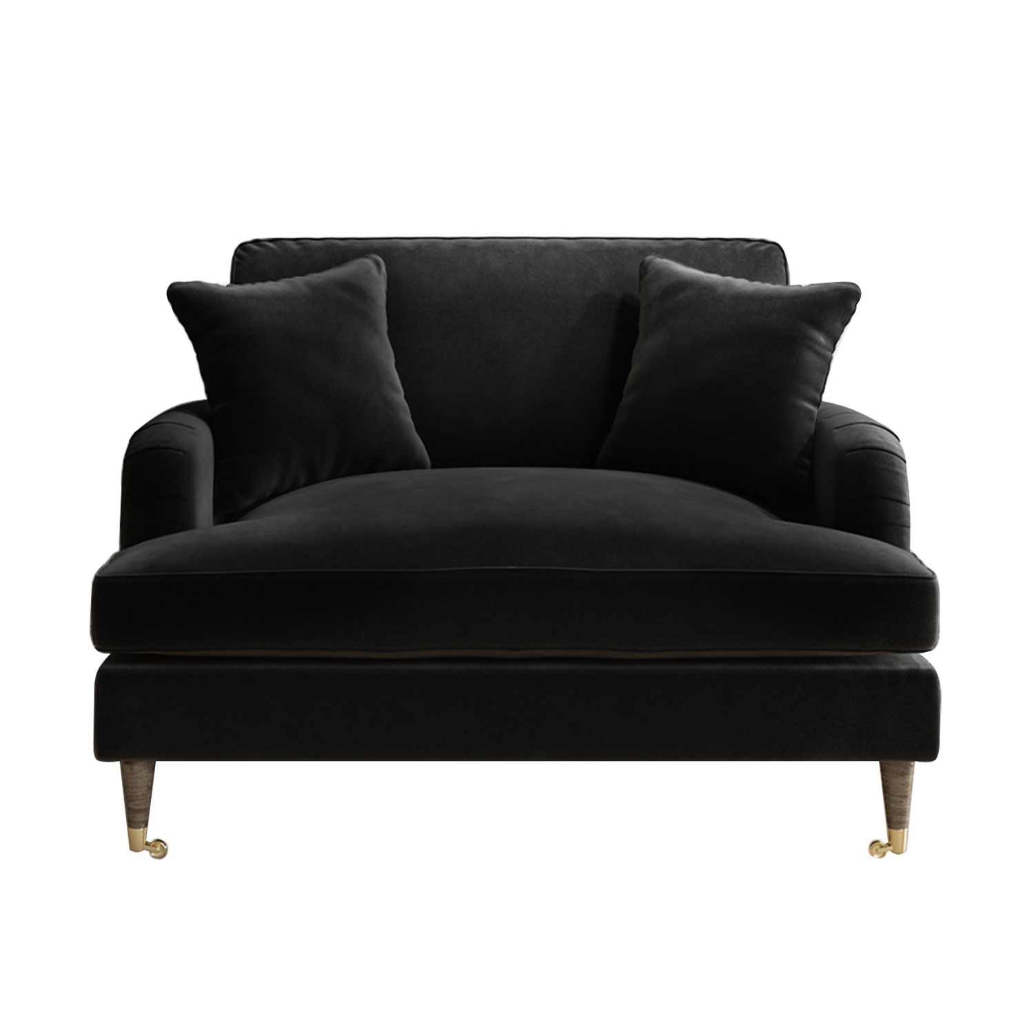 GRADE A2 Black Velvet Loveseat Payton Furniture123   781482941PAY030 1 8103255 Supersize 