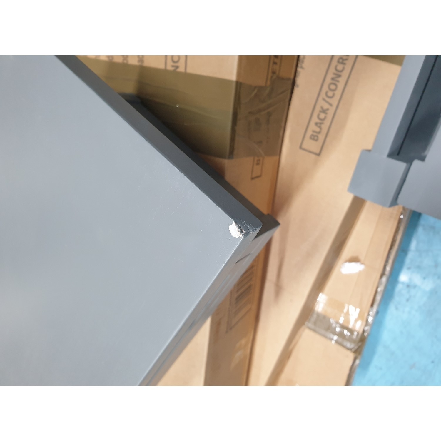 GRADE A2 Narrow Grey Console Table with Drawers Elms Furniture123