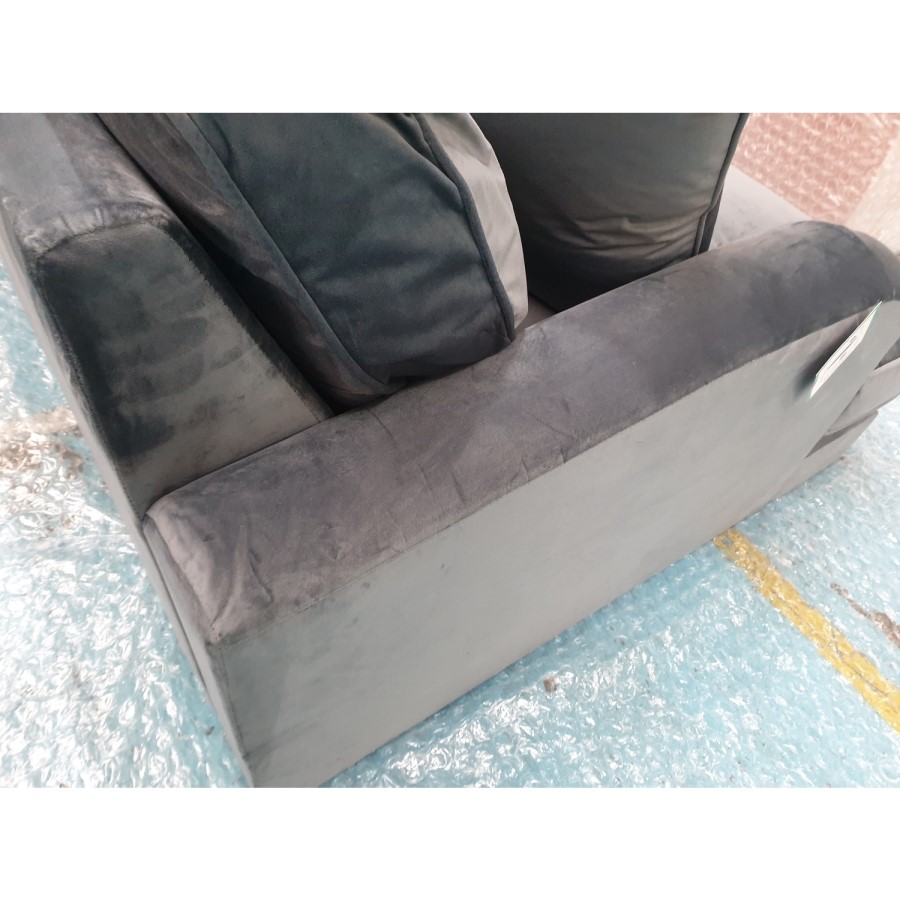 GRADE A2 - Payton Petrol Blue Velvet 2 Seater Sofa