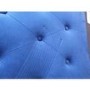GRADE A2 - Navy Velvet King Size Bed Frame with Wooden Legs and Chesterfield Headboard - Amara
