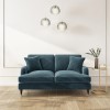 Petrol Blue Velvet 2 Seater Sofa - Payton - Furniture123