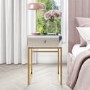 GRADE A2 - Lola Mirrored Single Drawer Bedside Table with Rose Gold Legs