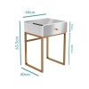 GRADE A2 - Lola Mirrored Single Drawer Bedside Table with Rose Gold Legs