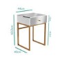 Mirrored Bedside Table with Drawer and Legs - Lola