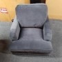 GRADE A2 - Charcoal Grey Velvet Armchair - Payton