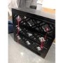 GRADE A2 - Black Wooden Moroccan Mirrored Chest of 3 Drawers - Alexis