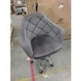 GRADE A2 - Grey Velvet Button Back Office Chair - Marley