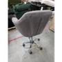 GRADE A2 - Grey Velvet Button Back Office Chair - Marley